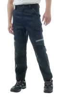 Брюки сварщика BRODEKS FS38-01, 1 класс, т.синий/черный