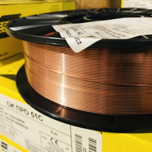 Поставки ОК ПРО 51С диам. 0.8 мм с завода ЭСАБ Китай