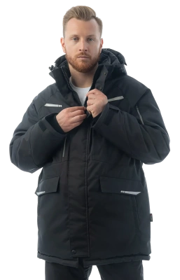 Куртка-парка зимняя BRODEKS KW215, черный