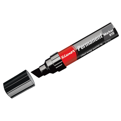 Маркер перманентный Luxor 810 промышленный черный, скошенный, 14мм, 3171