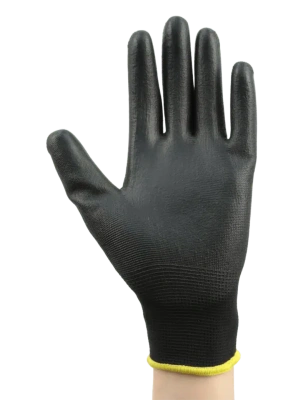 Перчатки рабочие с полимерным покрытием BRODEKS G-11, черный/серый