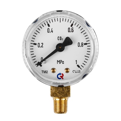 Манометр ПТК 1,0 МПа, 1/8 NPT, углекислый газ Манометр ПТК 1,0 МПа, 1/8 NPT, углекислый газ