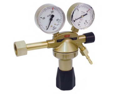 Редуктор универсальный GCE DIN HE -  Гелий; 200/10 бар; вх. W 21,8x1/14"; вых. G1/4"