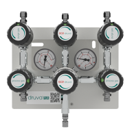 Рампа ручная двухплечевая GCE Druva MSLH0MDS из хромированной латуни