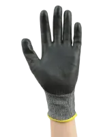 Перчатки рабочие с полимерным покрытием BRODEKS GC-11, серый/черный