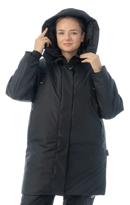 Куртка-парка зимняя женская BRODEKS KW258, черный
