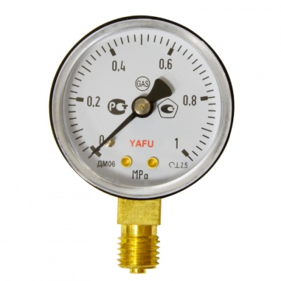 Манометр на редуктор углекислотный, аргоновый 1 МПа Манометр на редуктор углекислотный, аргоновый 1 МПа