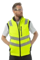 Жилет сигнальный утепленный BRODEKS KW111, желтый/черный