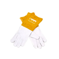 Перчатки сварочные КЕДР КС-17 ПРОФИ TIG, бело-бежевые