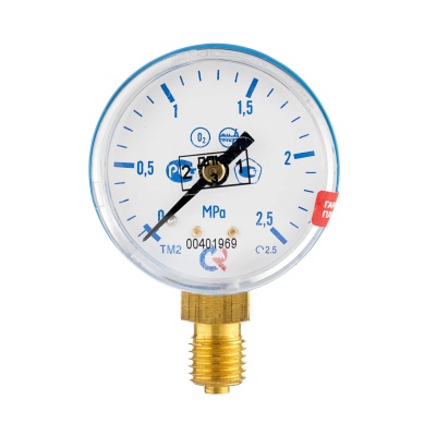 Манометр ПТК 2,5 МПа, кислород, с поверкой Манометр ПТК 2,5 МПа, кислород, с поверкой
