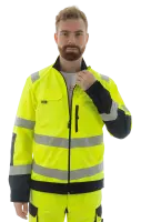 Куртка сигнальная BRODEKS KS218, желтый/черный
