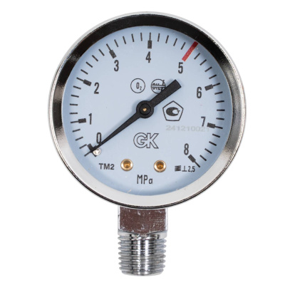 Манометр кислородный KRASS 5/8 МПа, 50 мм, NPT1/4 (2190145PV)