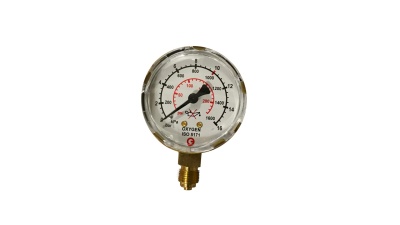 Манометр кислородный GCE 0-10/16 бар, диам. 63 мм Манометр кислородный GCE 0-10/16 бар, диам. 63 мм
