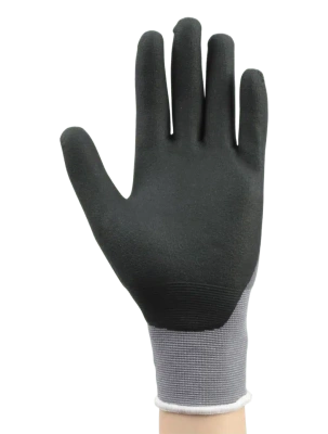 Перчатки рабочие с полимерным покрытием BRODEKS G-22 Серый/Черный