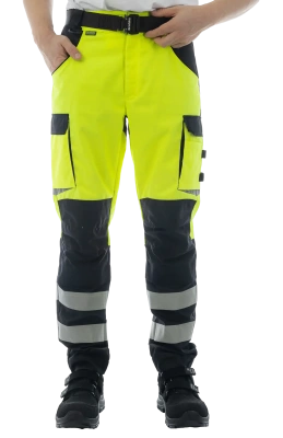 Брюки сигнальные BRODEKS KS309, желтый/черный