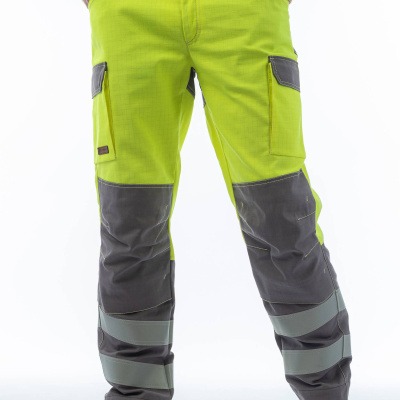 Брюки мультизащитные BRODEKS MS38-61, желтый/серый