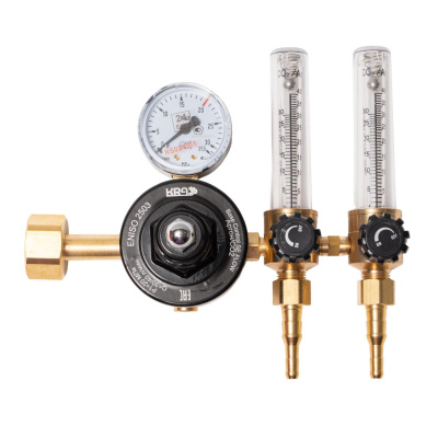 Регулятор для углекислоты и аргона KRASS Base Control SE FLOW ARG AR/CO2 - 200/- бар, вх. G3/4"; вых. G1/4"; 2 ротаметра 0-32л/мин