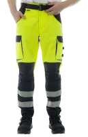 Брюки сигнальные BRODEKS KS309, желтый/черный