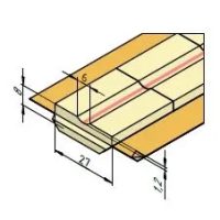 Керамическая подкладка трапециевидная Кедр КП- 6К (ширина 27 мм, канавка 6 мм скругленная, длина 600 мм)