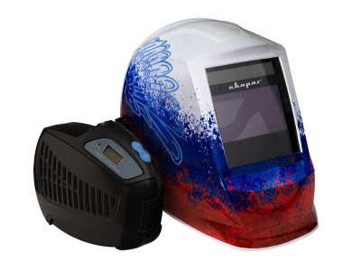 Маска сварочная Сварог AS-4001F ПАТРИОТ С УСТРОЙСТВОМ ПОДАЧИ ВОЗДУХА Р-1000