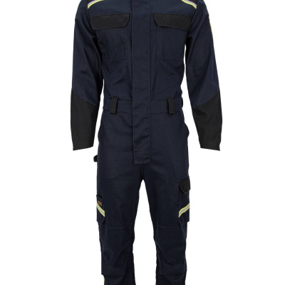 Комбинезон сварщика BRODEKS FS58-01, 1 класс, т.синий/черный