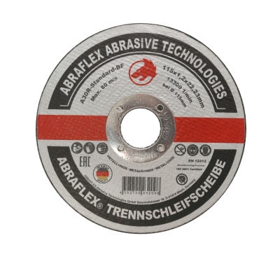 Круг отрезной Abraflex 115x1,2x22,23 A-30R Standard BF (металл+нерж.) Круг отрезной Abraflex 115x1,2x22,23 A-30R Standard BF (металл+нерж.)