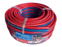 Рукав спаренный KRASS Кислород / Ацетилен, Синий / Красный, длина бухты 40 м, внутр. диаметр 9,0/9,0 мм. Артикул 2931006