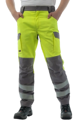 Брюки мультизащитные BRODEKS MS38-61, желтый/серый