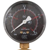 Манометр ацетиленовый KRASS 0,15/0,2 МПа, 63 мм, G1/4"