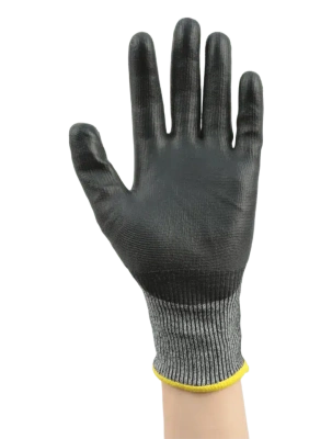 Перчатки рабочие с полимерным покрытием BRODEKS GC-11, серый/черный