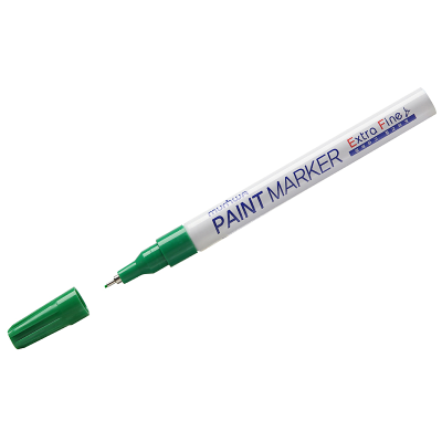 Маркер-краска MunHwa Extra Fine Paint Marker зеленая, 1мм, нитро-основа, EFPM-04