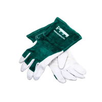 Перчатки сварочные КЕДР КС-18 УНИВЕРСАЛ TIG, бело-зеленые