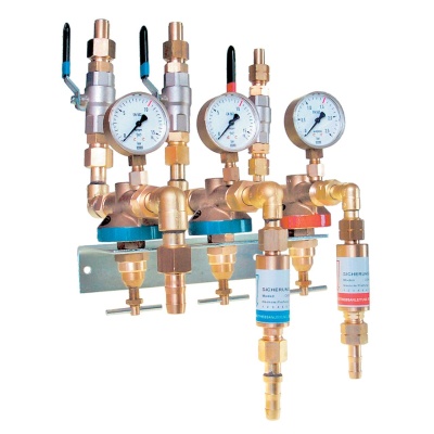 Редуктор сетевой GCE HF-Set S100 triple Кислород/Кислород/Пропан