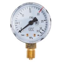 Манометр ацетиленовый KRASS 20/31,5 МПа, 50 мм, М12х1,5