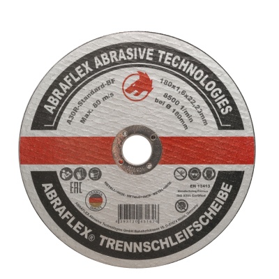 Круг отрезной Abraflex 180x1,6x22,23 A-30 Standard BF (металл+нерж.) Круг отрезной Abraflex 180x1,6x22,23 A-30 Standard BF (металл+нерж.)