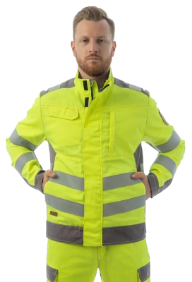 Куртка мультизащитная BRODEKS MS28-61, желтый/серый