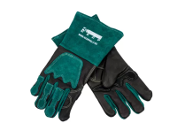 Перчатки сварочные КЕДР КС-20 ПРЕМИУМ, черно-зеленые