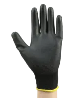 Перчатки рабочие с полимерным покрытием BRODEKS G-11, черный/серый