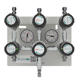 Рампа ручная двухплечевая GCE Druva MPLH0MDS из хромированной латуни