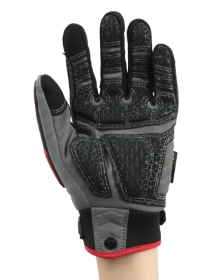 Перчатки рабочие противоударные BRODEKS G-63i, Серый/Черный/Красный