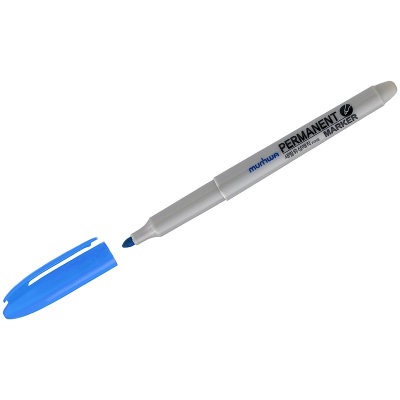 Маркер перманентный MunHwa голубой, пулевидный, 1,5мм, FPM-12