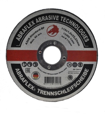 Круг отрезной Abraflex 115x1,0x22,23 A-30 Standard BF (металл+нерж.) Круг отрезной Abraflex 115x1,0x22,23 A-30 Standard BF (металл+нерж.)