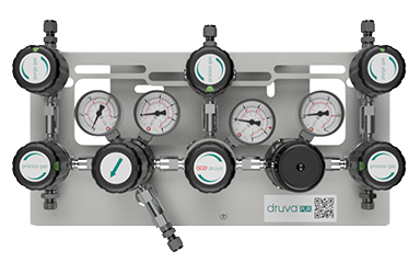 Рампа полуавтоматическая двухступенчатая GCE Druva MPLH0SD из хромированной латуни