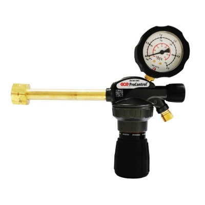 Редуктор пропановый GCE ProControl PB - 25/1,5 бар, вх. W 21,8x1/14"LH; вых. G 3/8" LH, 5 м3/ч - для композитных баллонов