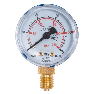 Манометр KRASS Кислородный 25,0 МПа, диам. 50 мм