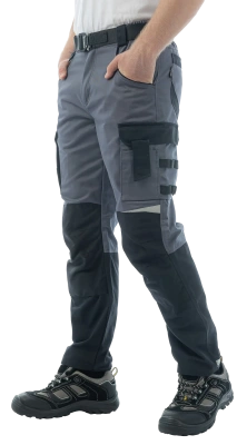 Брюки BRODEKS KS302 -C, 100% хлопок, графит серый/черный