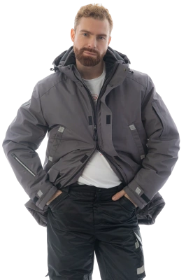 Куртка-парка зимняя BRODEKS KW204, серый