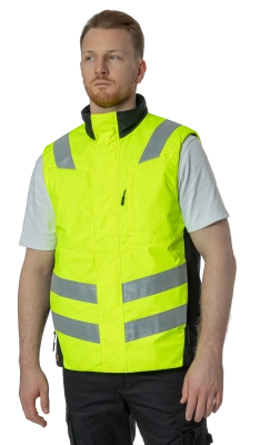 Жилет мультизащитный утепленный BRODEKS MW18-05, желтый/черный