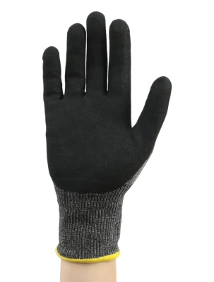 Перчатки рабочие с полимерным покрытием BRODEKS GC-21, серый/черный