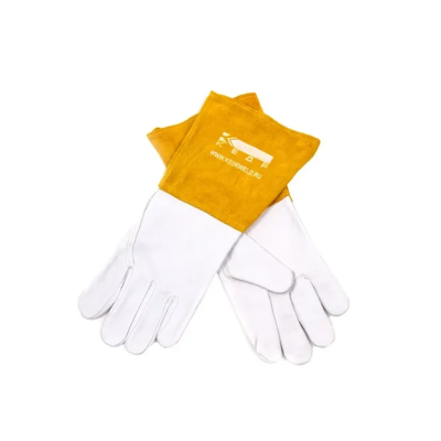 Перчатки сварочные КЕДР КС-17 ПРОФИ TIG, (L), бело-бежевые (8007532)